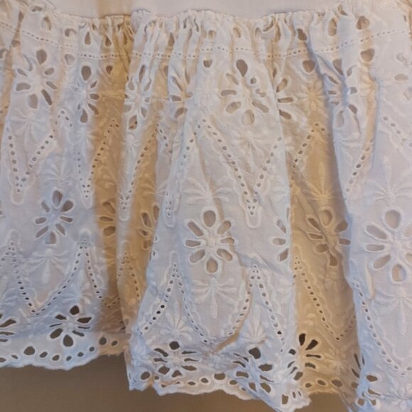 Kate Spade Peblum eyelet lace flounce tee top - Picture 8 of 8